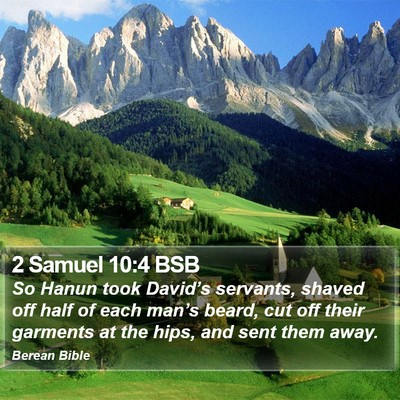 2 Samuel 10:4 BSB Bible Verse Image