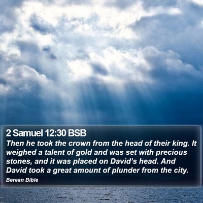 2 Samuel 12:30 BSB Bible Verse Image