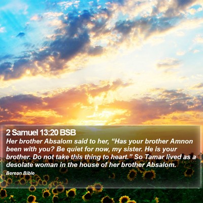 2 Samuel 13:20 BSB Bible Verse Image