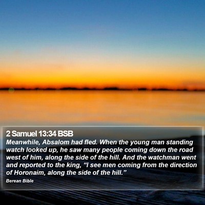 2 Samuel 13:34 BSB Bible Verse Image