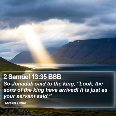 2 Samuel 13:35 BSB Bible Verse Image