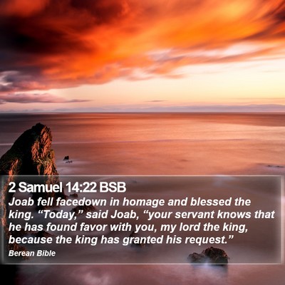 2 Samuel 14:22 BSB Bible Verse Image