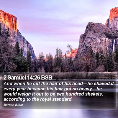 2 Samuel 14:26 BSB Bible Verse Image