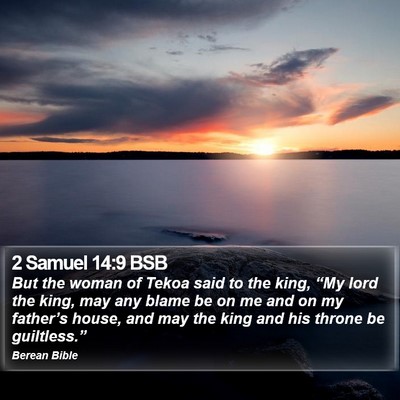 2 Samuel 14:9 BSB Bible Verse Image