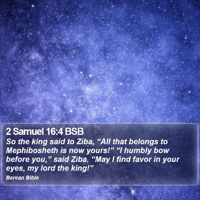 2 Samuel 16:4 BSB Bible Verse Image