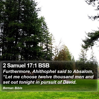 2 Samuel 17:1 BSB Bible Verse Image