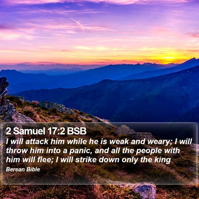 2 Samuel 17:2 BSB Bible Verse Image
