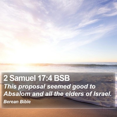 2 Samuel 17:4 BSB Bible Verse Image