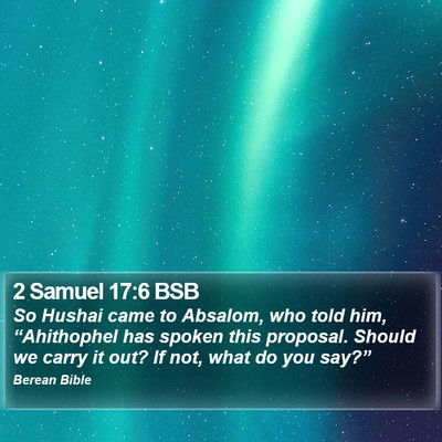 2 Samuel 17:6 BSB Bible Verse Image