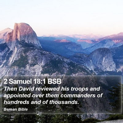 2 Samuel 18:1 BSB Bible Verse Image