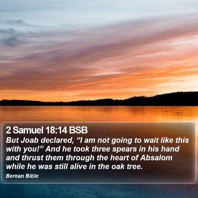 2 Samuel 18:14 BSB Bible Verse Image