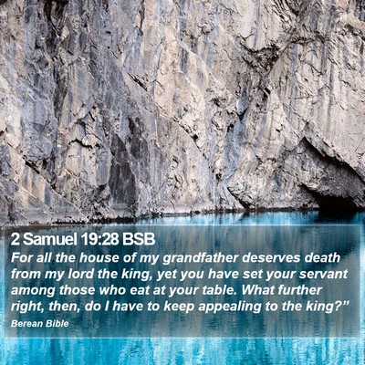 2 Samuel 19:28 BSB Bible Verse Image