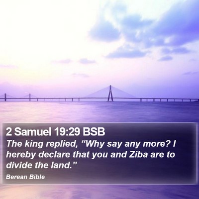 2 Samuel 19:29 BSB Bible Verse Image