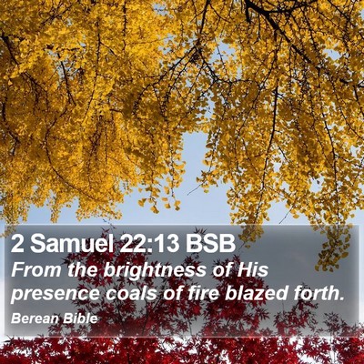 2 Samuel 22:13 BSB Bible Verse Image