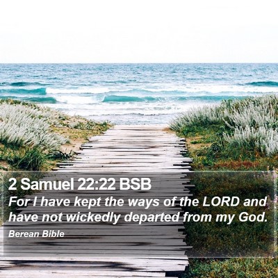 2 Samuel 22:22 BSB Bible Verse Image