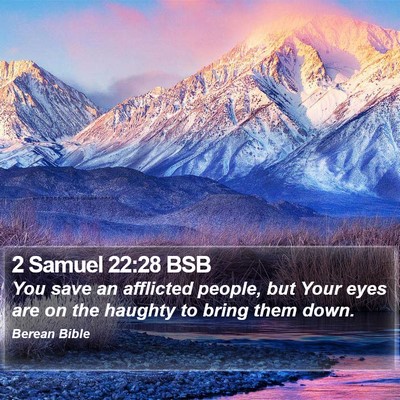 2 Samuel 22:28 BSB Bible Verse Image