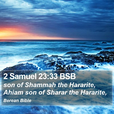2 Samuel 23:33 BSB Bible Verse Image