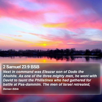 2 Samuel 23:9 BSB Bible Verse Image