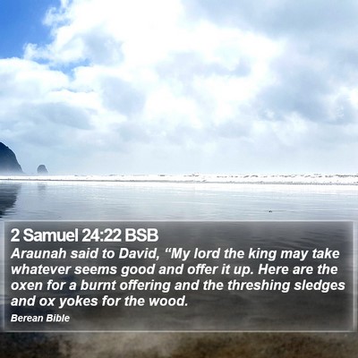 2 Samuel 24:22 BSB Bible Verse Image