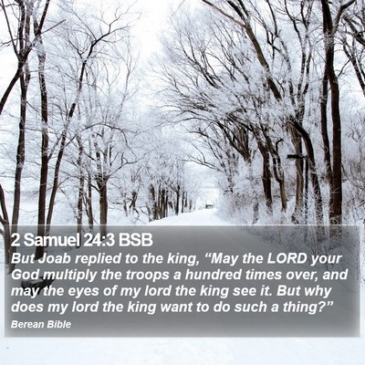 2 Samuel 24:3 BSB Bible Verse Image