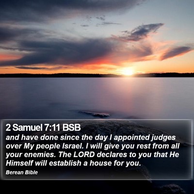 2 Samuel 7:11 BSB Bible Verse Image