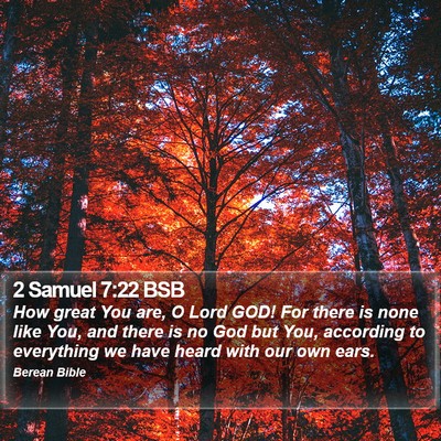 2 Samuel 7:22 BSB Bible Verse Image