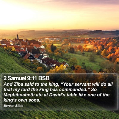 2 Samuel 9:11 BSB Bible Verse Image