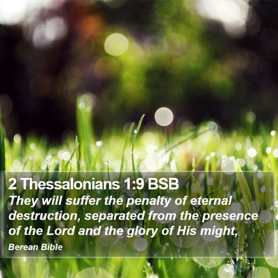 2 Thessalonians 1:9 BSB Bible Verse Image