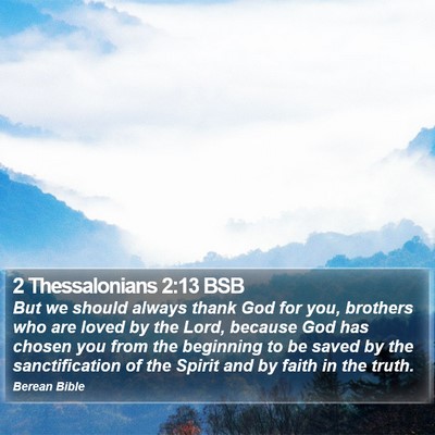 2 Thessalonians 2:13 BSB Bible Verse Image