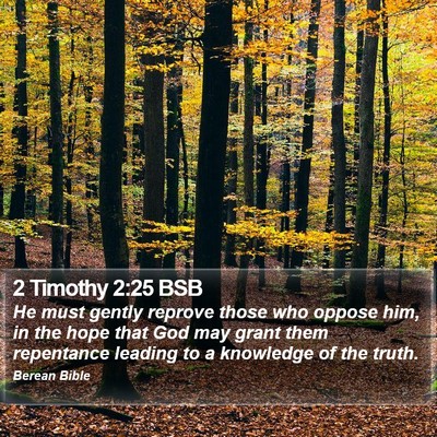 2 Timothy 2:25 BSB Bible Verse Image