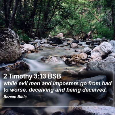 2 Timothy 3:13 BSB Bible Verse Image