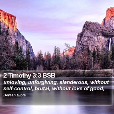 2 Timothy 3:3 BSB Bible Verse Image