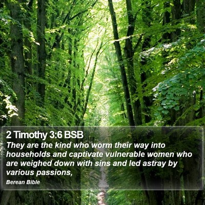 2 Timothy 3:6 BSB Bible Verse Image