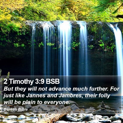 2 Timothy 3:9 BSB Bible Verse Image