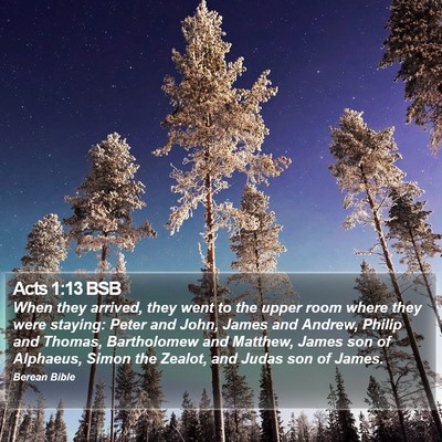Acts 1:13 BSB Bible Verse Image
