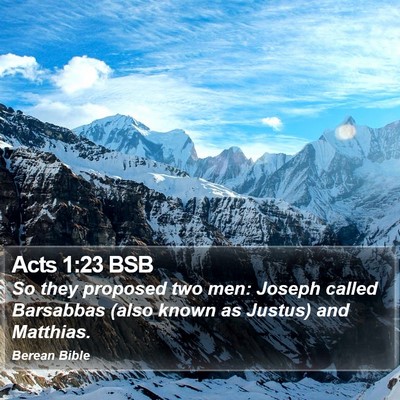 Acts 1:23 BSB Bible Verse Image