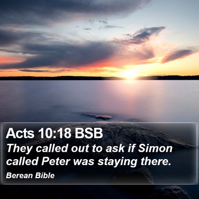 Acts 10:18 BSB Bible Verse Image