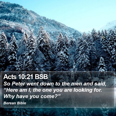 Acts 10:21 BSB Bible Verse Image