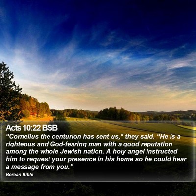 Acts 10:22 BSB Bible Verse Image