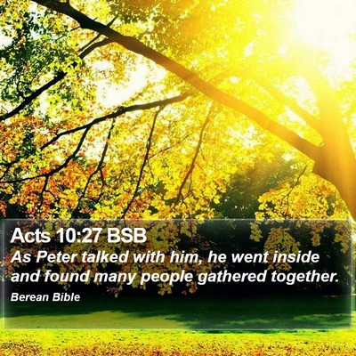 Acts 10:27 BSB Bible Verse Image
