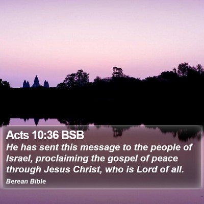 Acts 10:36 BSB Bible Verse Image