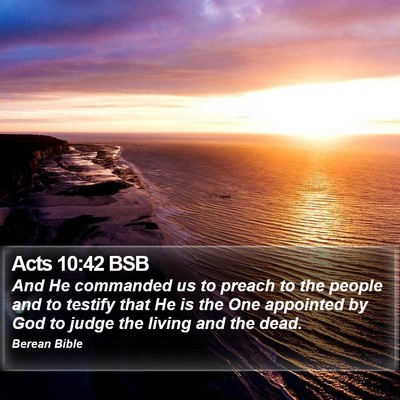 Acts 10:42 BSB Bible Verse Image