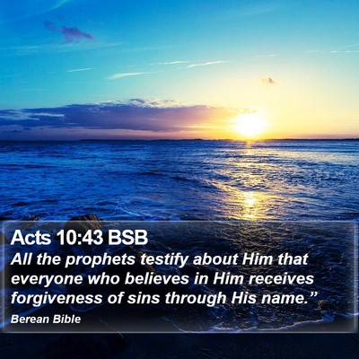 Acts 10:43 BSB Bible Verse Image