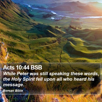 Acts 10:44 BSB Bible Verse Image