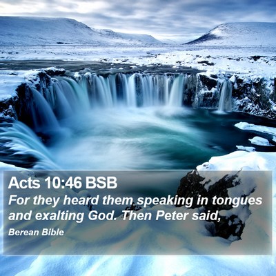 Acts 10:46 BSB Bible Verse Image