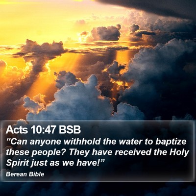 Acts 10:47 BSB Bible Verse Image