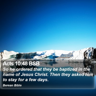 Acts 10:48 BSB Bible Verse Image