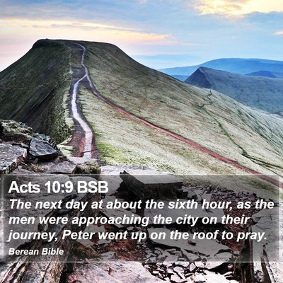 Acts 10:9 BSB Bible Verse Image