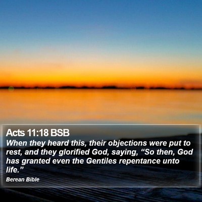 Acts 11:18 BSB Bible Verse Image