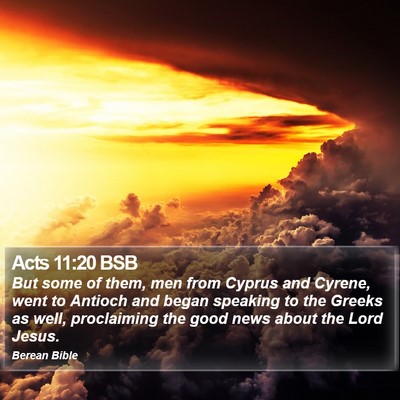 Acts 11:20 BSB Bible Verse Image